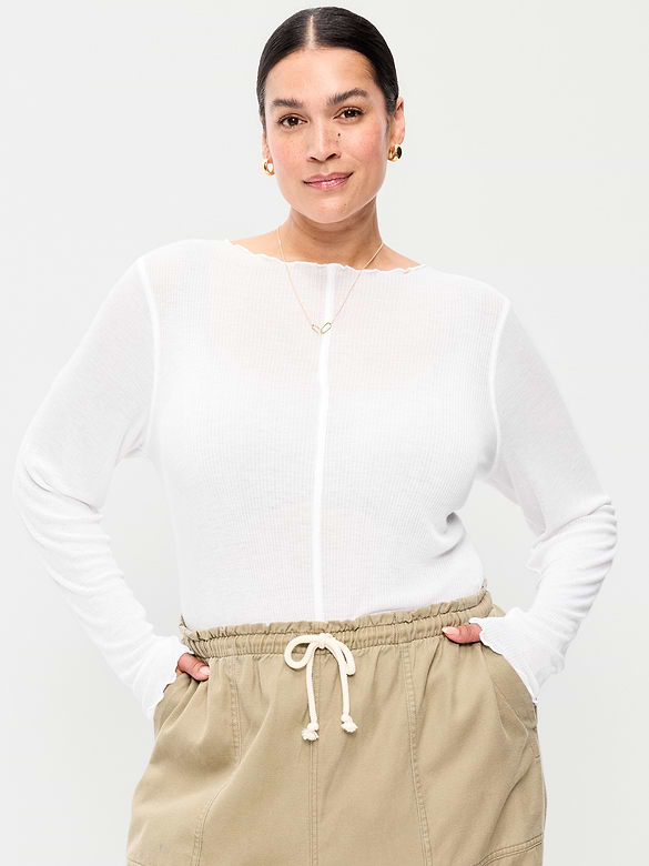 Old Navy Lettuce-Edge Tissue T-Shirt — photo 8