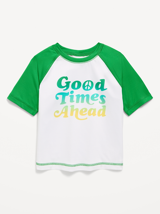 Old Navy Short-Sleeve Graphic Rashguard Swim Top for Toddler Boys