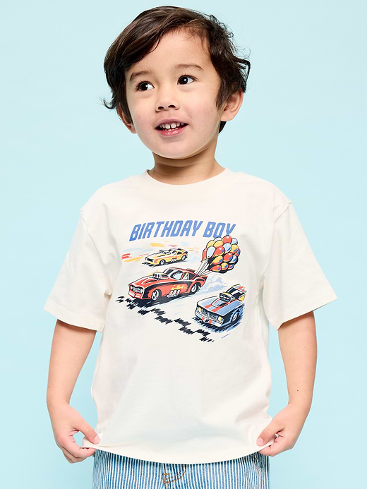 Old Navy Oversized Short-Sleeve Birthday Graphic T-Shirt for Toddler Boys — photo 1