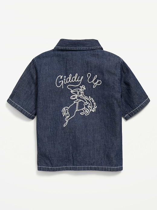 Old Navy Short-Sleeve Boxy Shirt for Toddler Boys — photo 3