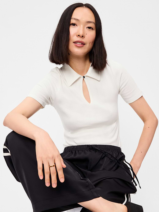 Old Navy Keyhole Polo Top — photo 4