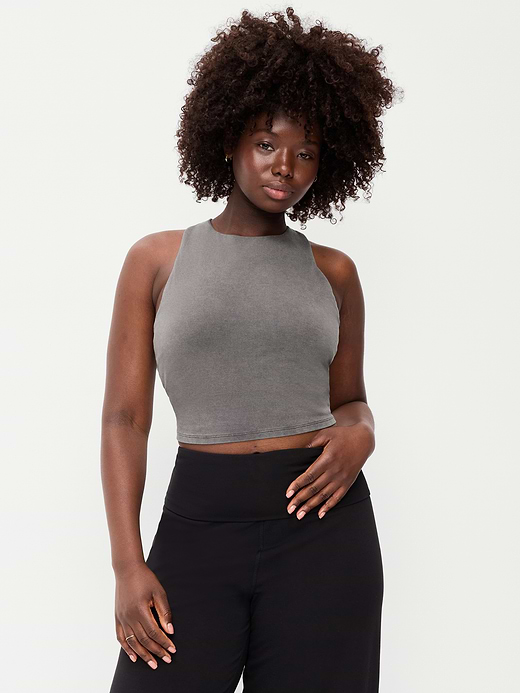 Old Navy Light Support PowerChill High-Neck Racerback Sports Bra — photo 6