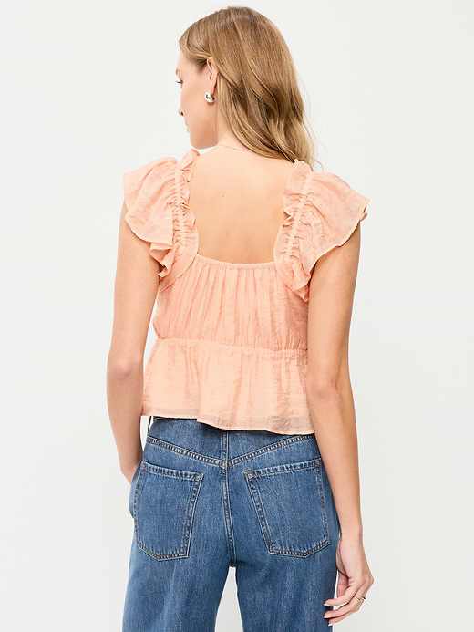 Old Navy Flutter-Sleeve Fit & Flare Top — photo 3