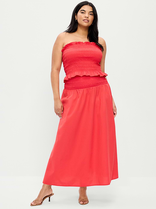 Old Navy Twill Smocked-Waist Maxi Skirt — photo 6