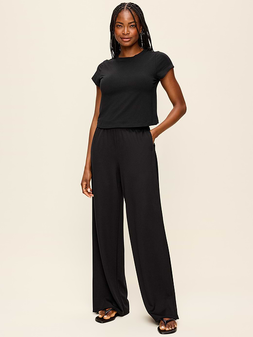 Old Navy High-Waisted Bounce Lite Drapey Wide-Leg Pleated Pants — photo 3