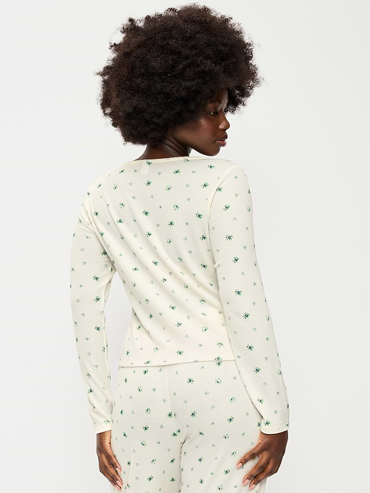Old Navy Waffle-Textured Long-Sleeve Pajama Top — photo 8