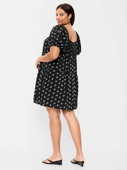 Old Navy Puff-Sleeve Smocked Mini Swing Dress — photo 10