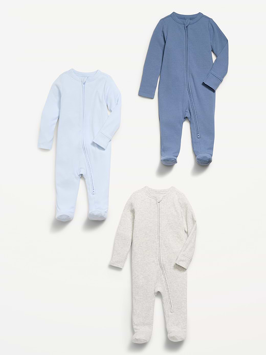 Old Navy 2-Way-Zip Sleep & Play Footed One-Piece 3-Pack for Baby — photo 3