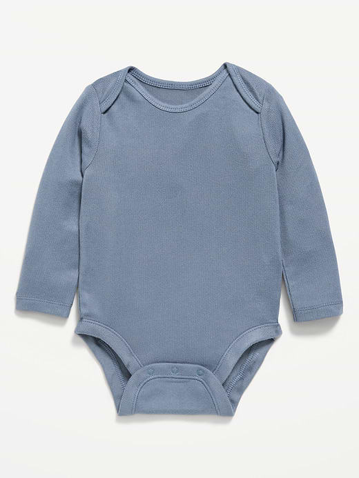 Old Navy Long-Sleeve Ribbed Ruffle-Trim Bodysuit for Baby — photo 1