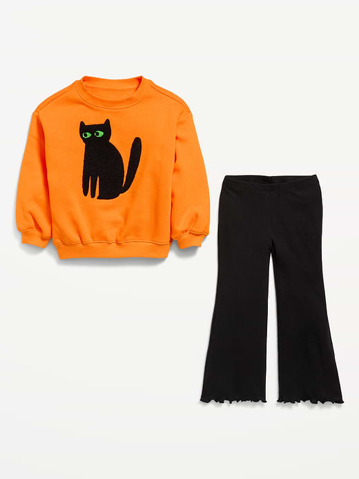 Old Navy Graphic Sweatshirt and Flared Legging Set for Toddler Girls — photo 3