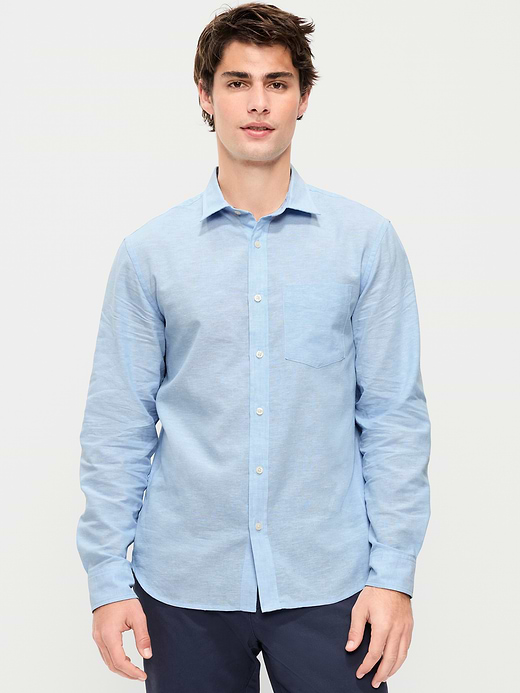 Old Navy Classic Fit Linen-Blend Shirt — photo 1