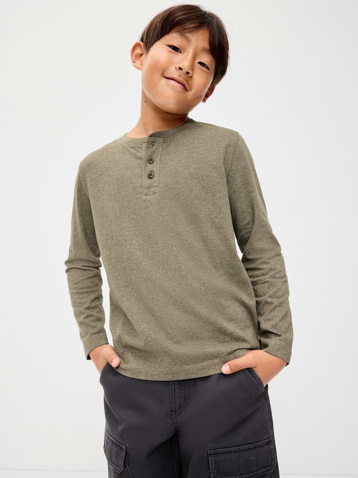 Old Navy Softest Long-Sleeve Henley T-Shirt for Boys — photo 1
