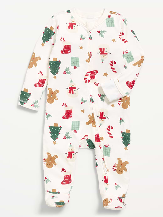 Old Navy Unisex 2-Way-Zip Sleep & Play Footed One-Piece for Baby — photo 1