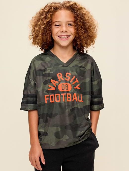 Old Navy Oversized Football-Style Lifestyle Jersey T-Shirt for Boys — photo 1