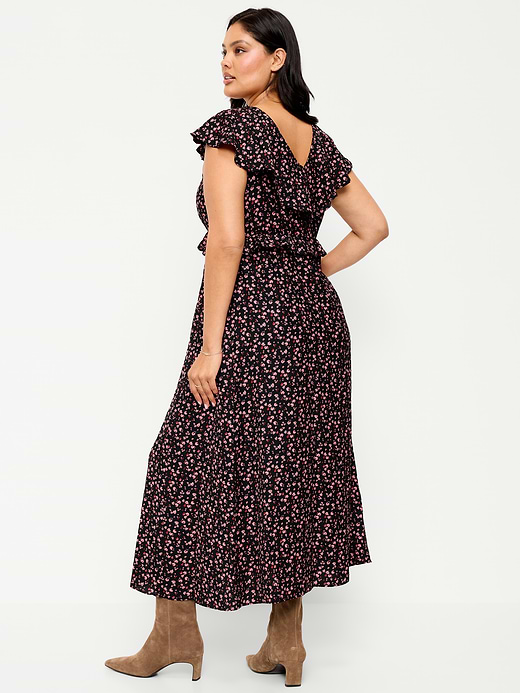 Old Navy Flutter-Sleeve Crepe Maxi Dress — photo 10