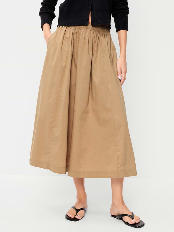 Old Navy Poplin Midi Skirt — photo 3