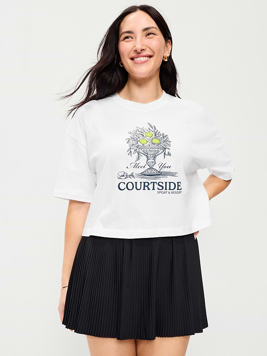Old Navy Vintage Crew-Neck Oversized Crop Graphic T-Shirt — photo 6