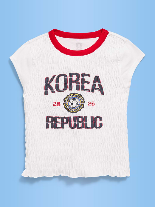 Old Navy FIFA World Cup 26™ Brazil Smocked Graphic T-Shirt for Girls — photo 1
