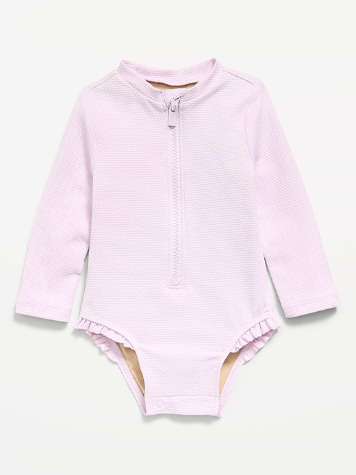 Old Navy Printed Zip-Front Rashguard One-Piece Swimsuit for Baby