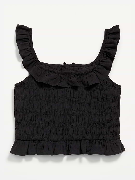 Old Navy Sleeveless Fitted Ruffled Smocked Top for Girls — photo 4