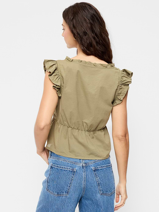 Old Navy Flutter-Sleeve Embroidered Top — photo 3