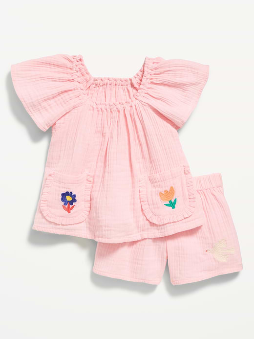 Old Navy Printed Sleeveless Top and Shorts Set for Toddler Girls — photo 1