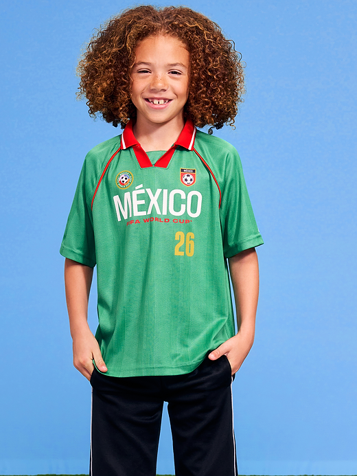 Old Navy FIFA World Cup 26™ Argentina Lifestyle Collared Jersey T-Shirt for Kids — photo 1