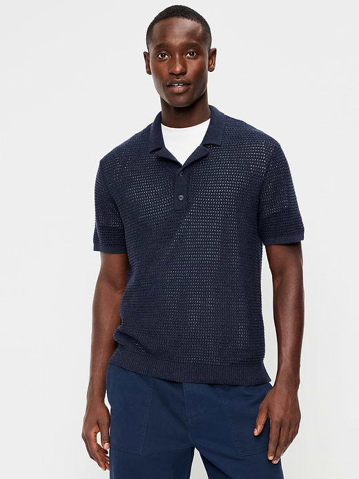 Old Navy Striped Polo Sweater