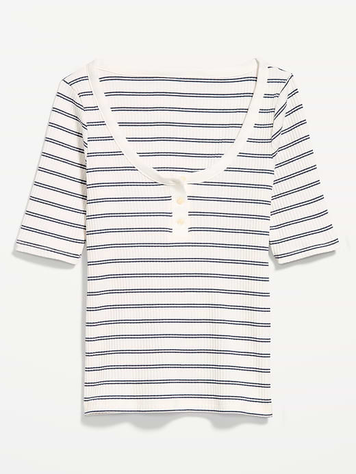 Old Navy Scoop-Neck Fitted Henley Top — photo 6