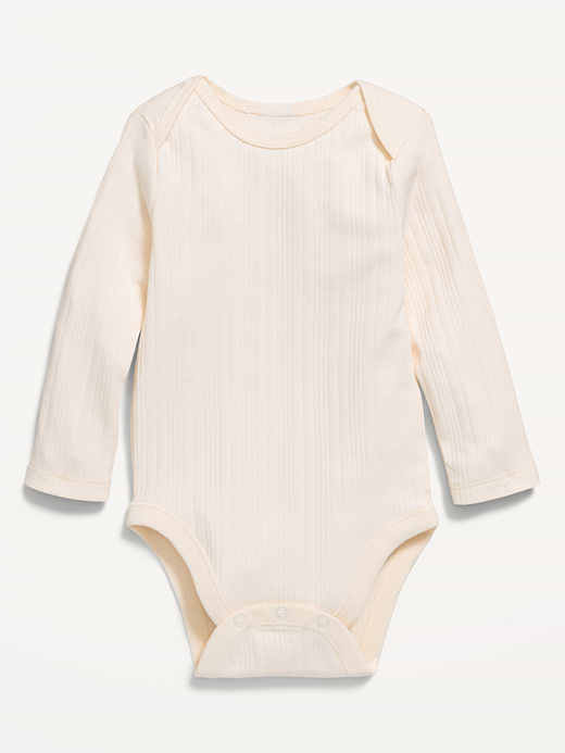 Old Navy Long-Sleeve Ribbed Ruffle-Trim Bodysuit for Baby — photo 1