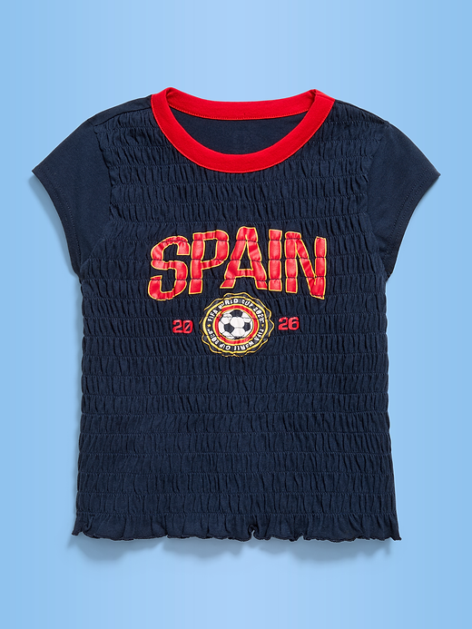 Old Navy FIFA World Cup 26™ Brazil Smocked Graphic T-Shirt for Girls — photo 1