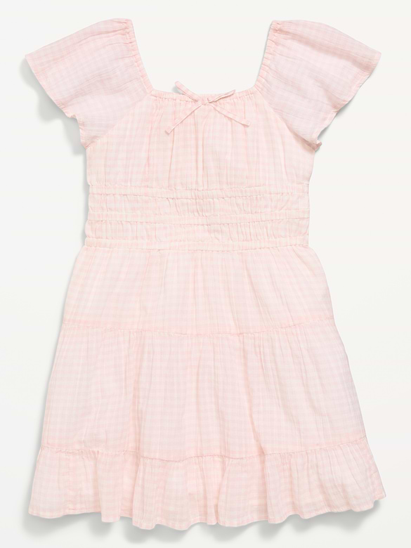 Old Navy Fit and Flare Crinkle Gauze Tiered Dress for Girls — photo 4