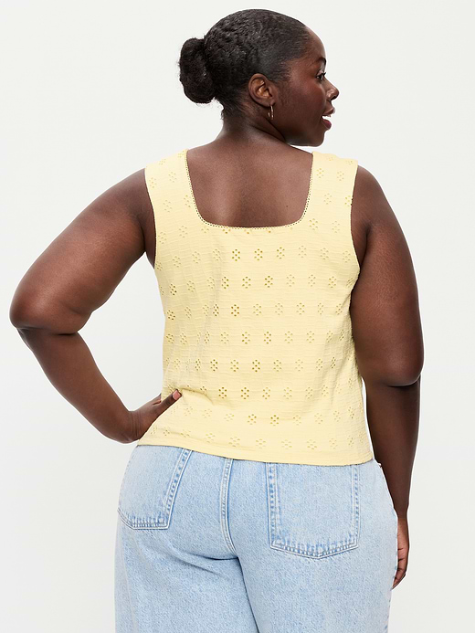 Old Navy Seamed-Bodice Eyelet Tank Top — photo 10