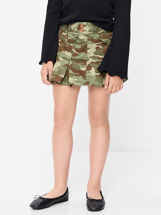 Old Navy Pleated Utility Denim Skirt for Girls — photo 1