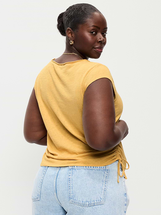 Old Navy Cap-Sleeve Shirred Side Top — photo 10