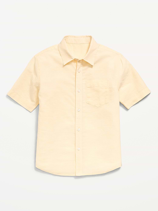 Old Navy Short-Sleeve Linen-Blend Pocket Shirt for Boys — photo 1