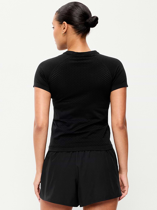 Old Navy Seamless Textured Cropped T-Shirt — photo 3