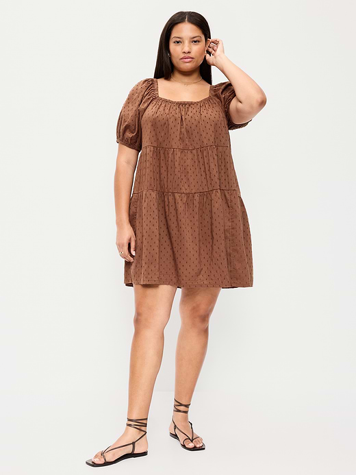 Old Navy Puff-Sleeve Smocked Mini Swing Dress — photo 9