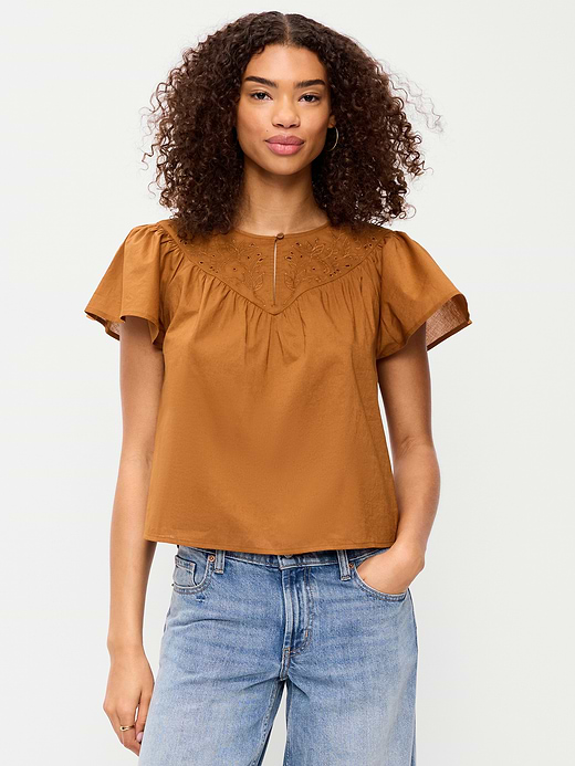 Old Navy Short-Sleeve Embroidered Trousseau Top — photo 5