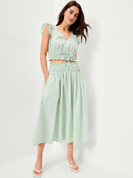 Old Navy Flutter-Sleeve Poplin Top — photo 4