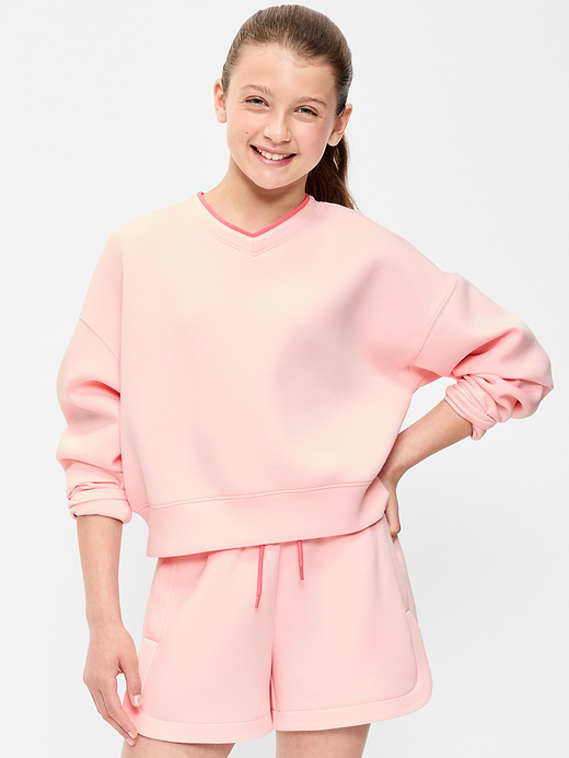Old Navy Bounce Fleece V-Neck Sweatshirt for Girls — photo 1