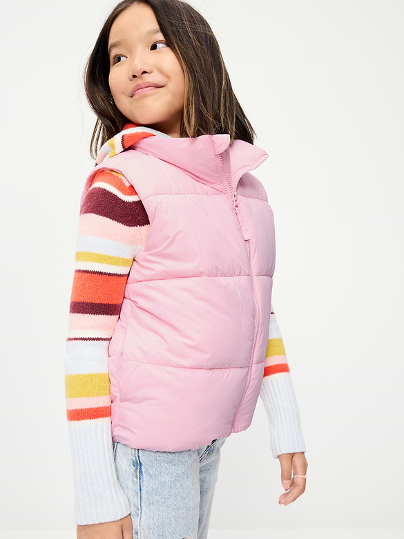 Old Navy Water-Resistant Quilted Puffer Vest for Girls — photo 4