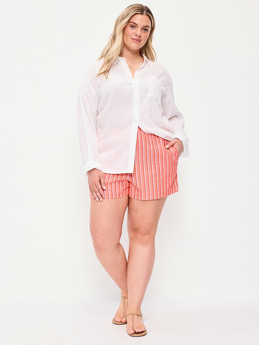 Old Navy High-Waisted Beach Linen Pull-On Shorts — photo 8