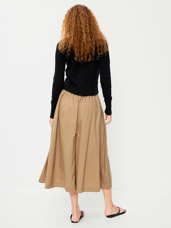 Old Navy Poplin Midi Skirt — photo 4