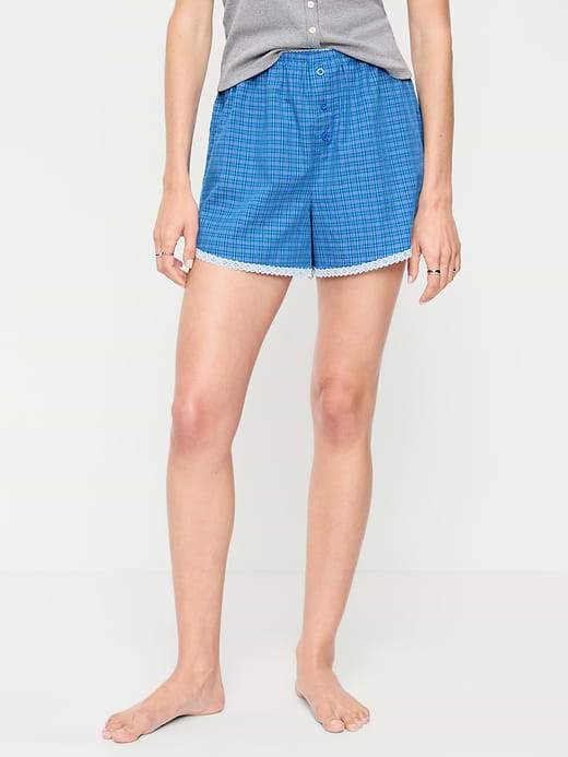 Old Navy Classic Poplin Boxer Pajama Shorts — photo 1