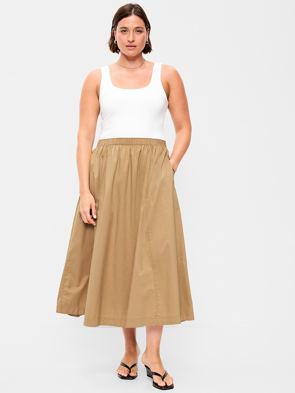 Old Navy Poplin Midi Skirt — photo 7