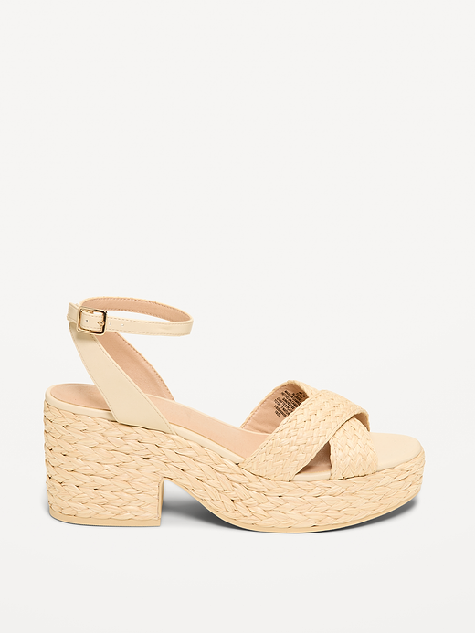 Old Navy Raffia Platform Sandals for Women — photo 5
