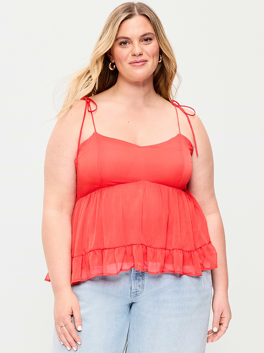 Old Navy Chiffon Semi-Sheer Tie-Strap Cami Top — photo 8