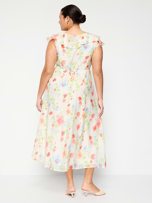 Old Navy Ruffle-Sleeve Fit & Flare Midi Dress — photo 9
