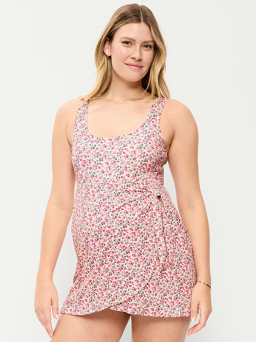 Old Navy Maternity Classic Wrap Swim Dress — photo 1